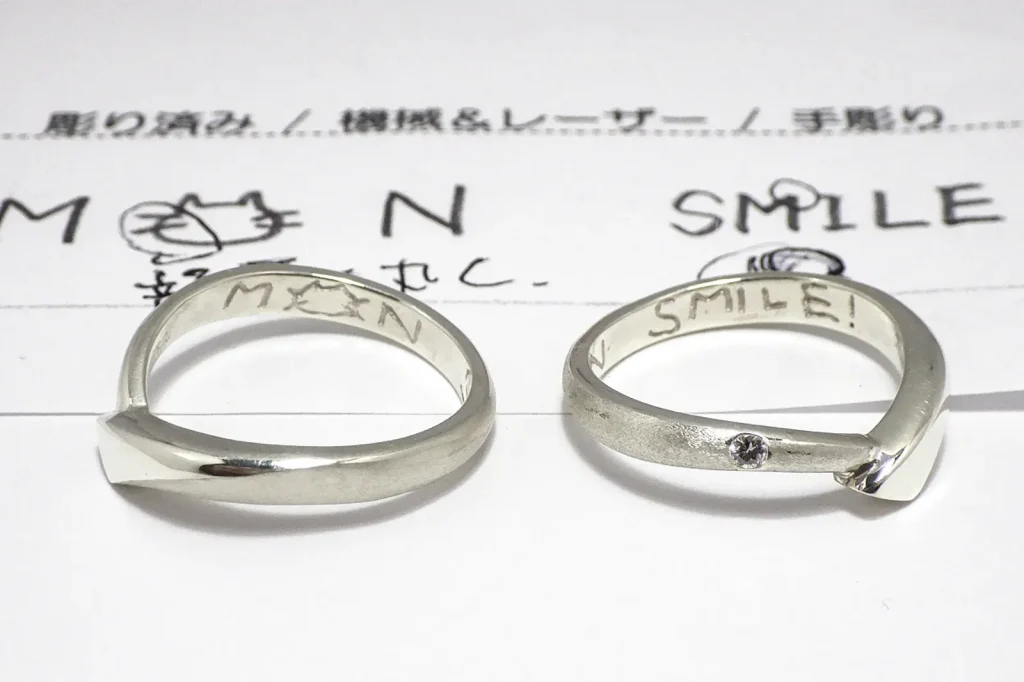 アトリエ100&1で長く使うことを考えて制作された手作り結婚指輪