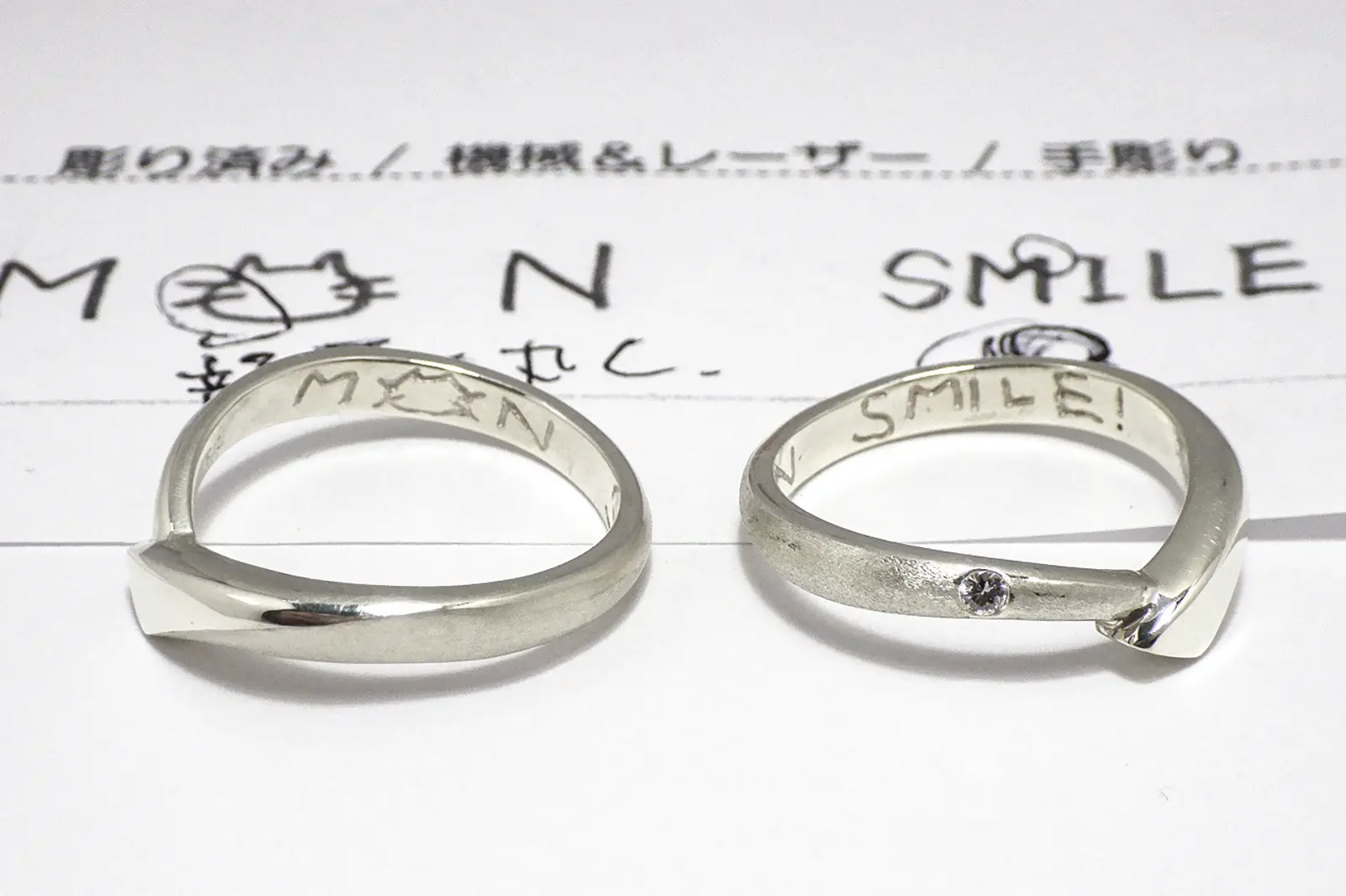 アトリエ100&1で長く使うことを考えて制作された手作り結婚指輪