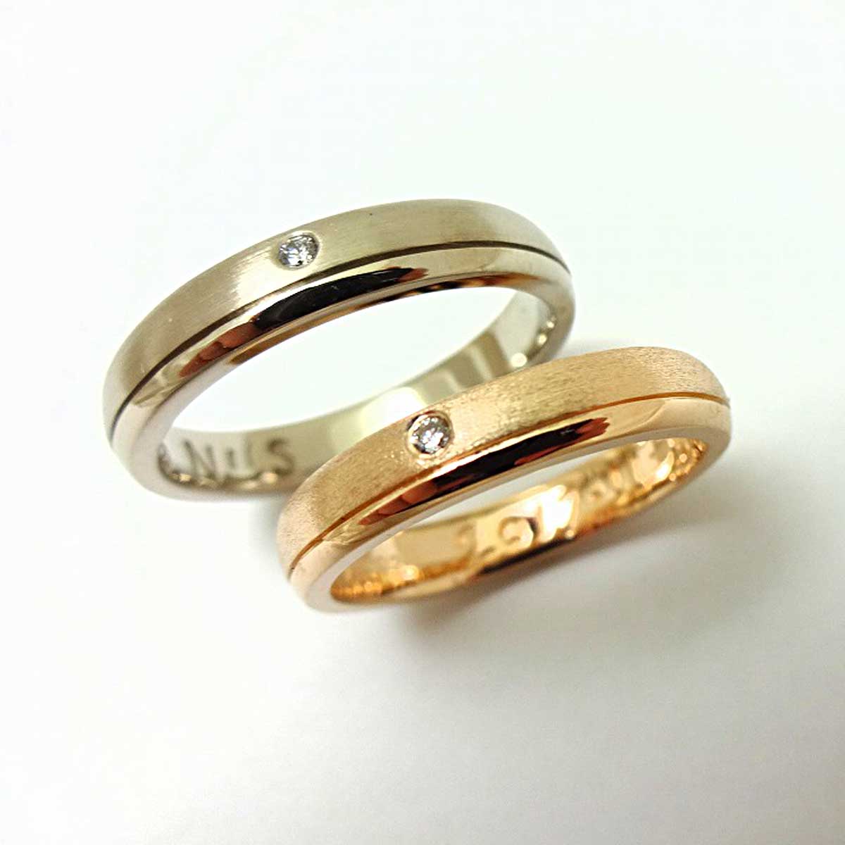 甲丸ラインの結婚指輪 | 手作り指輪のアトリエ100&1